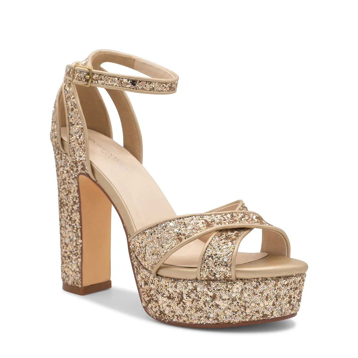 Touch UPS Jemma Ankle Strap Platform Sandal - Champagne, image size:1200x1200