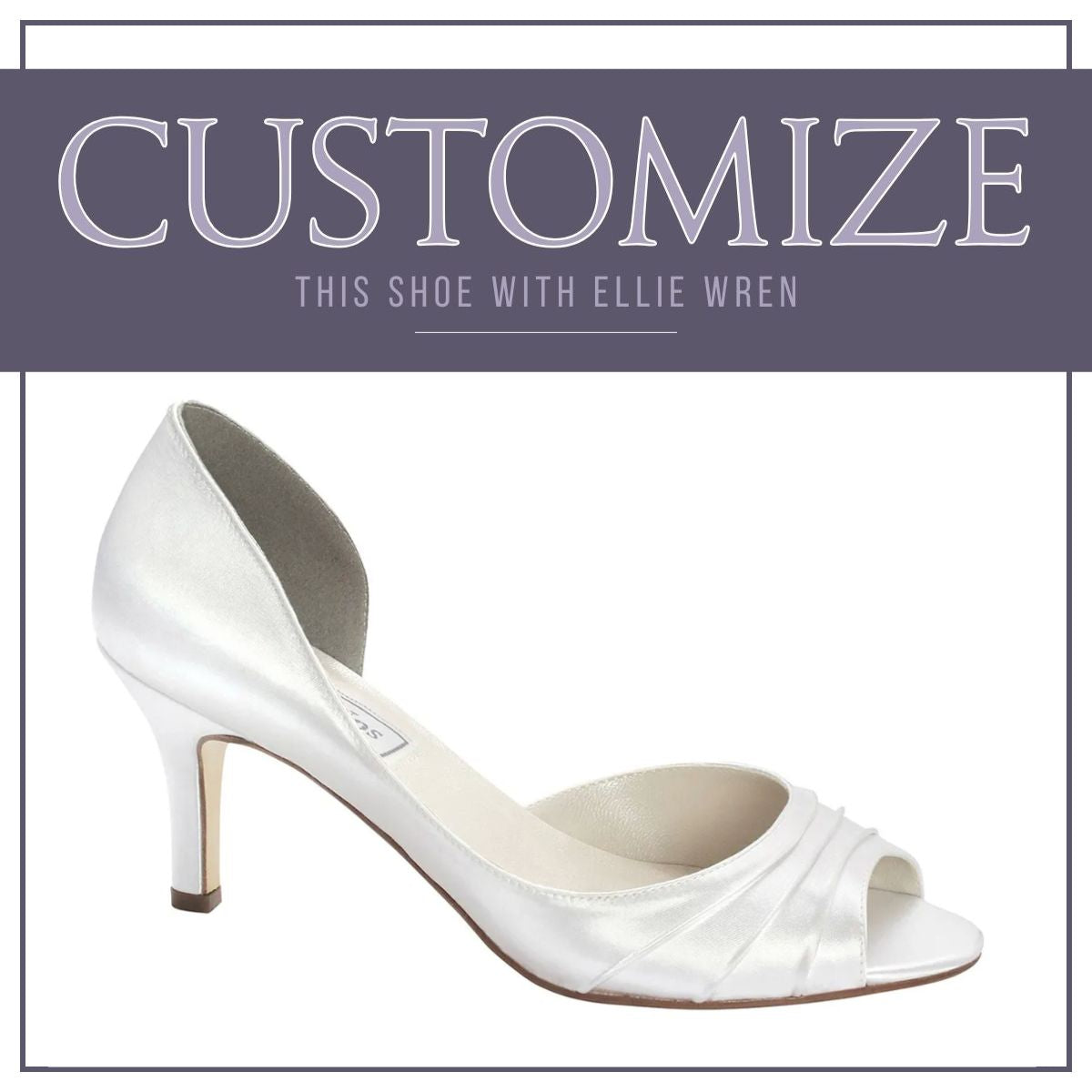 Bridal Shoes Ellie Wren Shoes Nadia White Stiletto Heel Dyeable