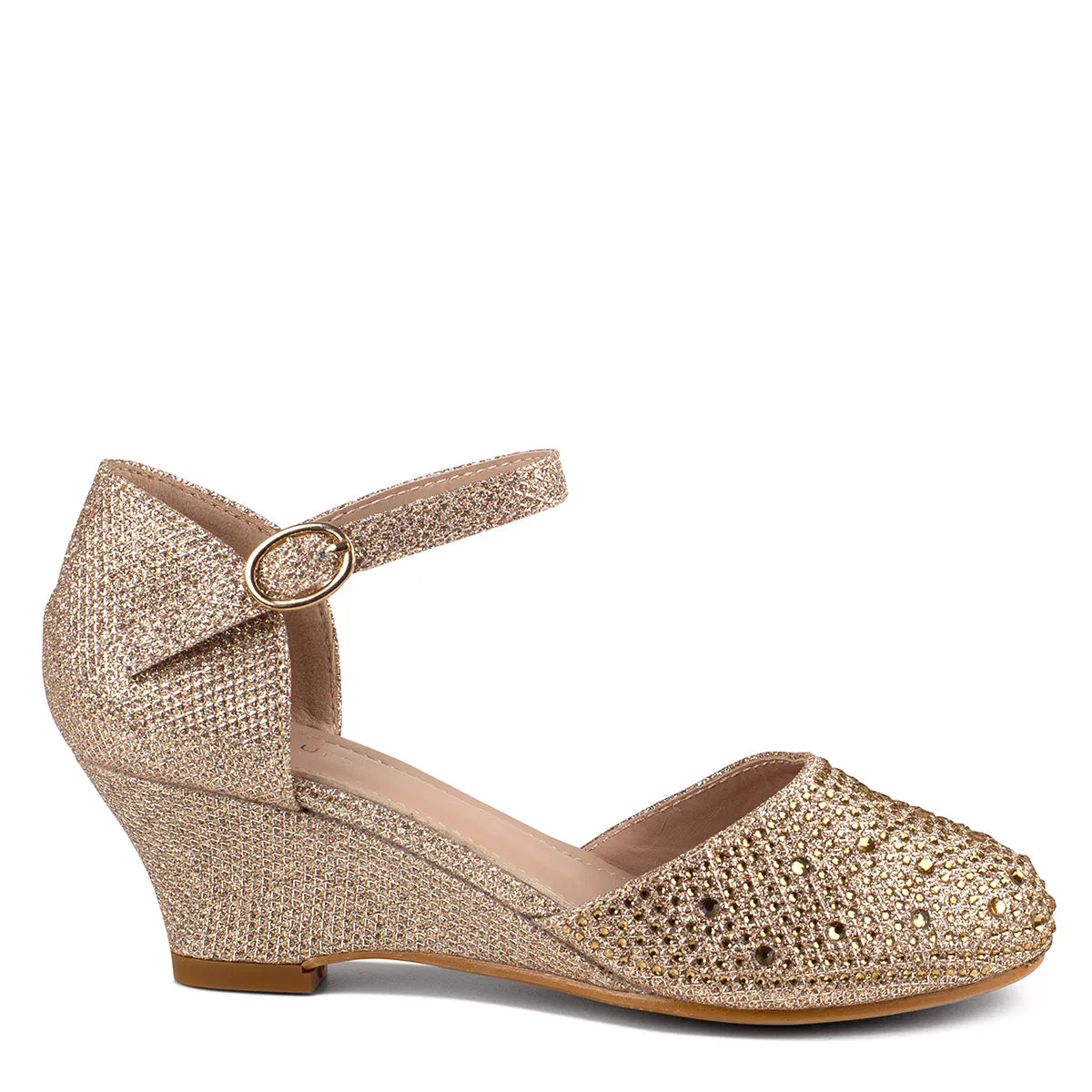 Angel Champagne | Low Wedge Heel Closed Girls Shoes | Benjamin Walk Angel Champagne | Low Wedge Heel Closed Girls Shoes | Benjamin Walk