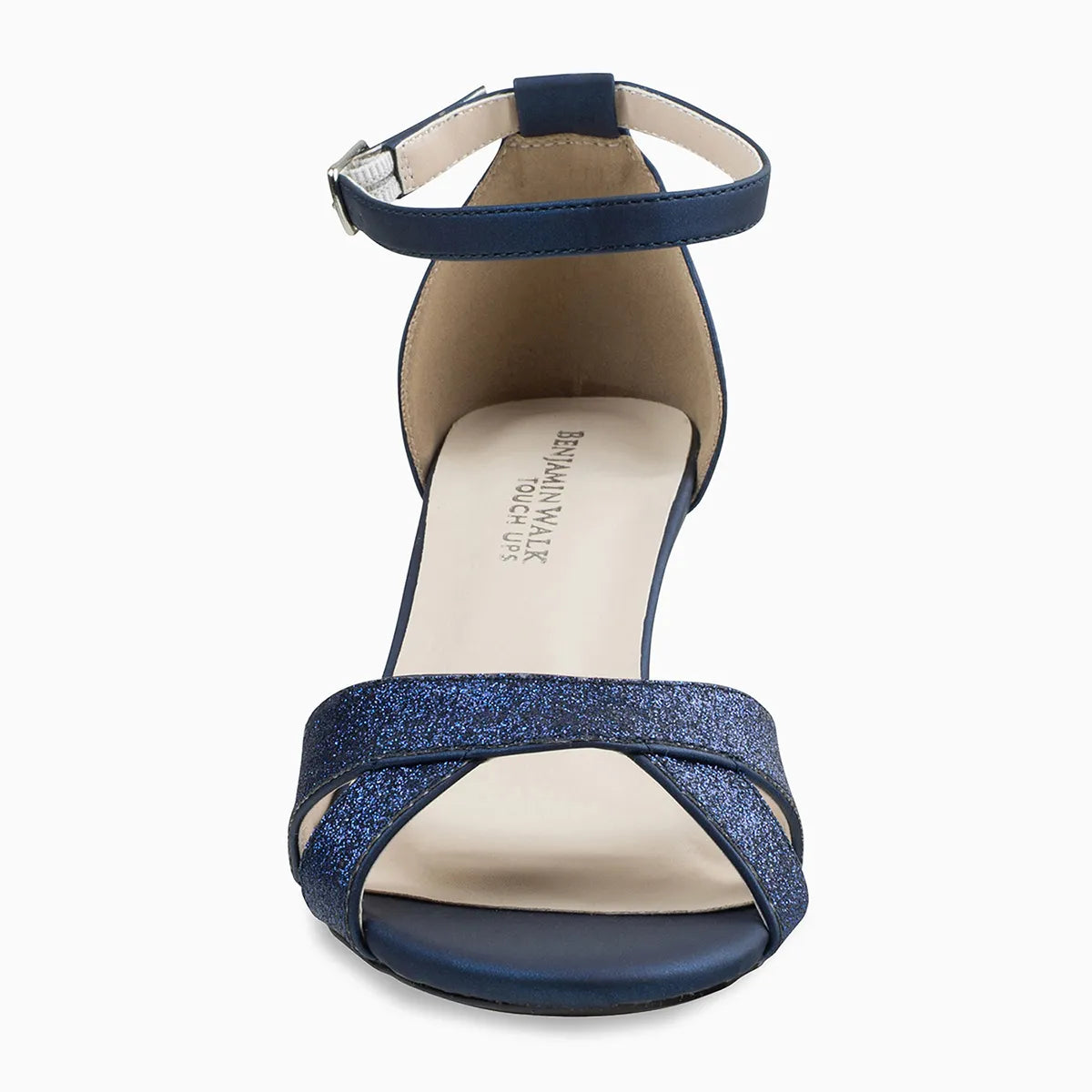 Clementine Navy | Low Kitten Heel Sandals | Benjamin Walk