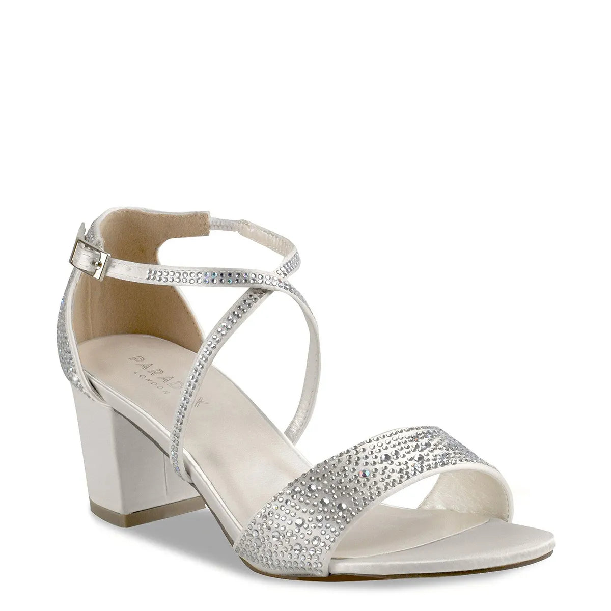 (取寄) パラドックスロンドン レディース アイネス Paradox London women  Ines Ivory Ines Ivory | Mid Block Heel Sandals | Benjamin Walk