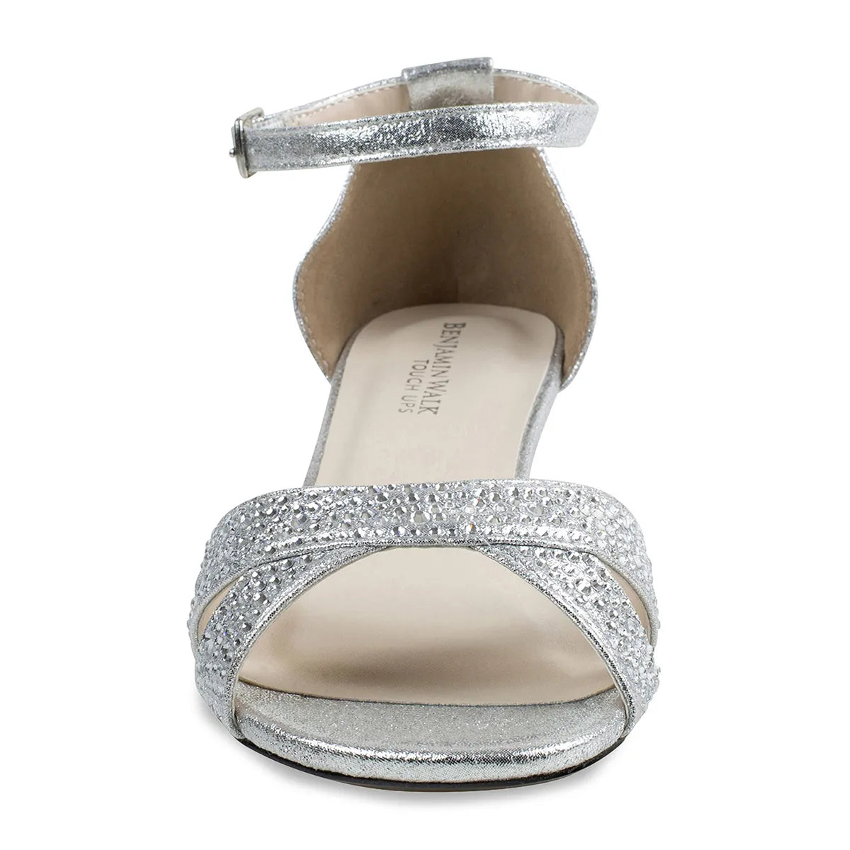 Iris Silver | Low Wedge Heel Sandals | Benjamin Walk