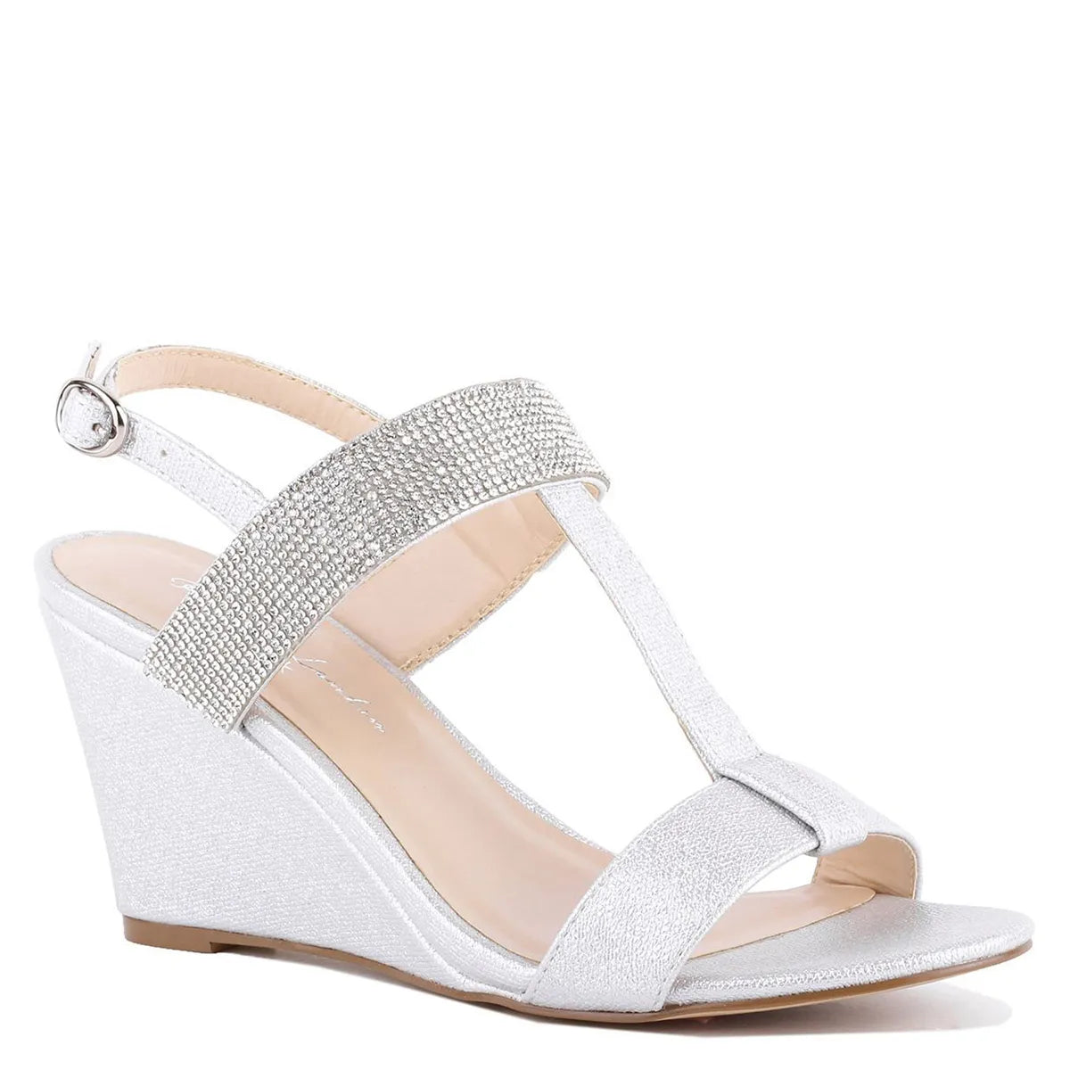 Paradox London Women's Jacey Wedge Sandal, 7.5 / Silver Paradox London Women's Jacey Wedge Sandal, 7.5 / Silver