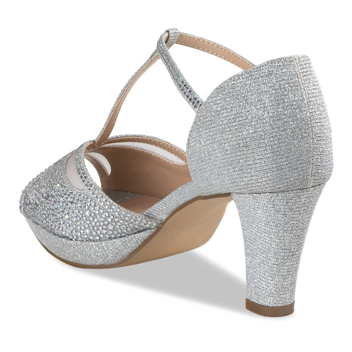 Nora Silver | Mid Stiletto Heel Peeptoe Sandals | Benjamin Walk