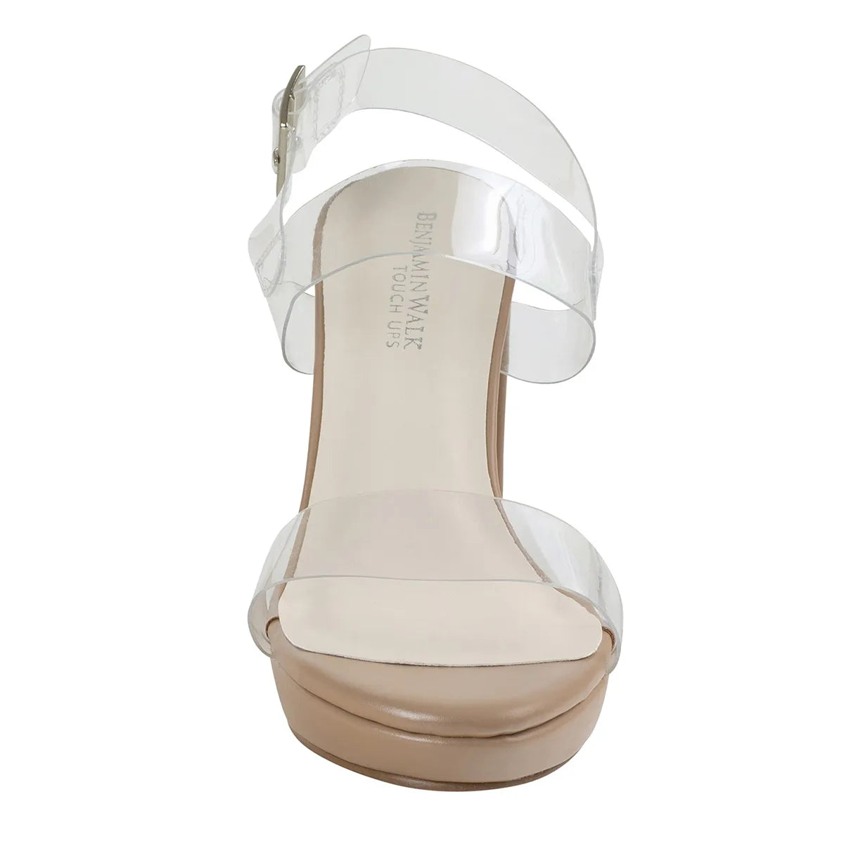 Nova Clear | Vinyl High Block Heel Sandals | Benjamin Walk