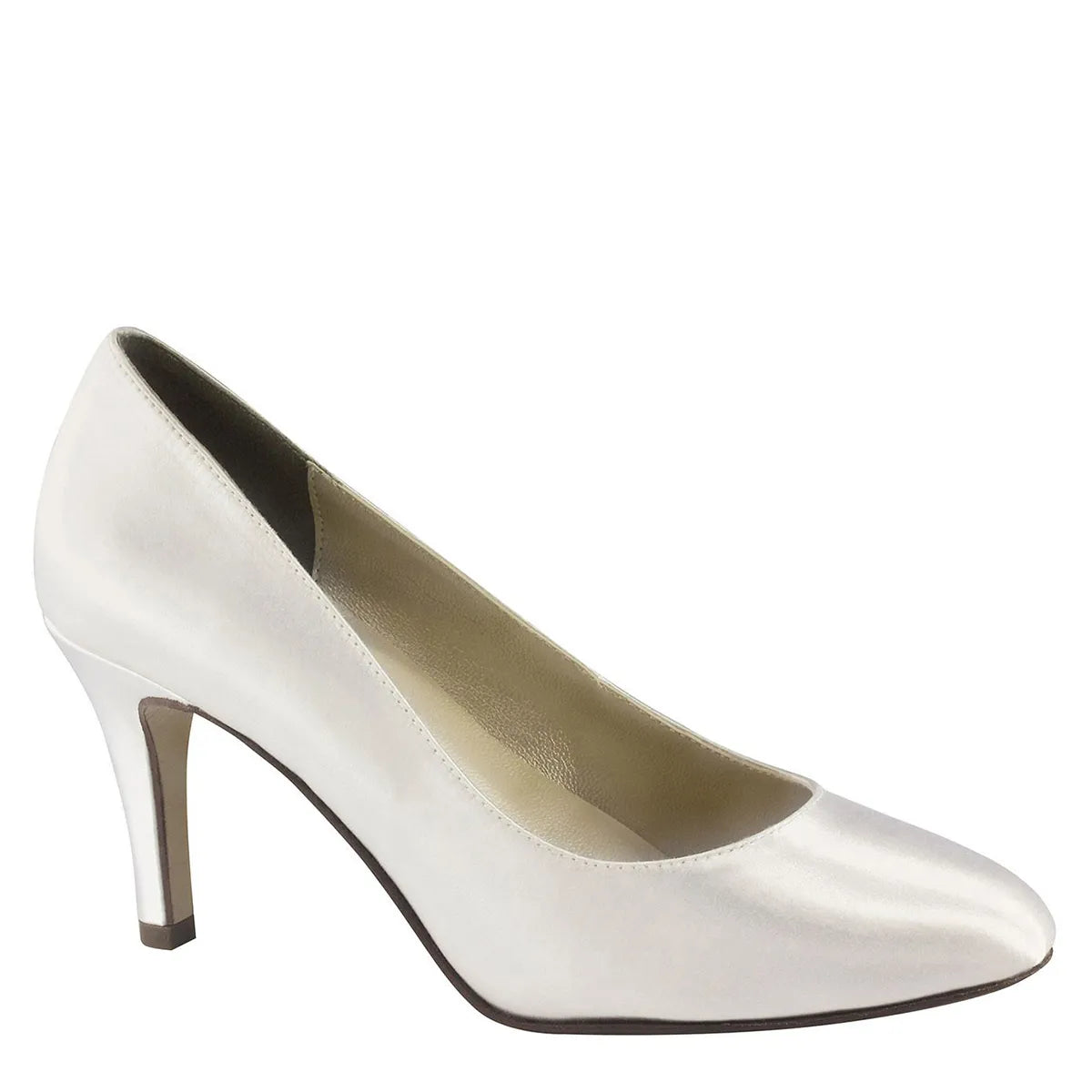 Sandra White | Mid Stiletto Heel Dyeable Bridal Shoes | Benjamin Walk