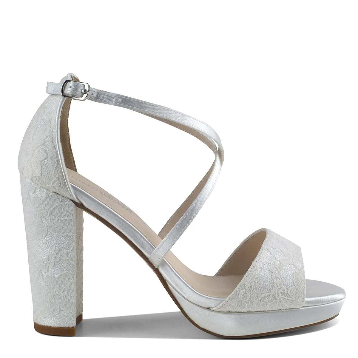 Violet White | High Block Heel Dyeable Bridal Shoes | Benjamin Walk