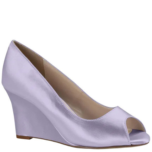 Nicole White | Wedge Heel Dyeable Bridal Sandals | Benjamin Walk