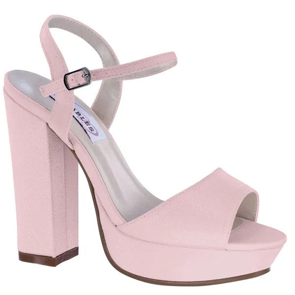 Whitta White | High Platform Dyeable Bridal Sandals