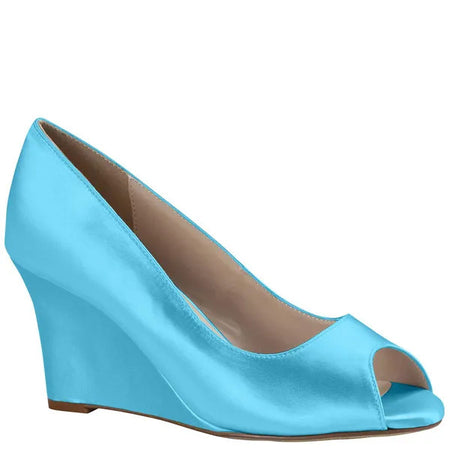 Nicole White Wedge Heel Dyeable Bridal Sandals Benjamin Walk