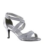 Amber Silver Glitter Open Toe Womens Prom Sandals - Shoes from Dyeables by Dyeables