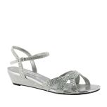 Lena Silver Glitter Open Toe Womens Prom Sandals - Shoes from Touch Ups by Benjamin Walk