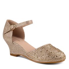 Angel Champagne Glitter Closed Toe Womens Pumps - Shoes from Touch Ups | Benjamin Walk
