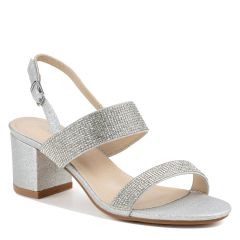 Ares Silver Glitter Open Toe Womens Sandals - Shoes from Touch Ups | Benjamin Walk