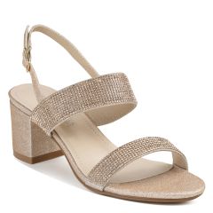 Ares Champagne Glitter Open Toe Womens Sandals - Shoes from Touch Ups | Benjamin Walk