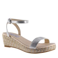 Bailey Silver Shimmer Open Toe Womens Destination / Prom Platform / Sandals - Shoes from Touch Ups by Benjamin Walk