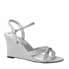 Buffy Silver Glitter Open Toe Womens Prom Sandals - Shoes from Touch Ups by Benjamin Walk