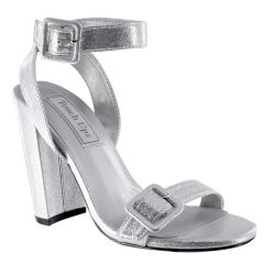 Calista Silver Shimmer Open Toe Womens Prom Sandals - Shoes from Touch Ups by Benjamin Walk