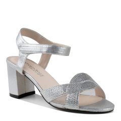 Cam Silver Shimmer Open Toe Womens Sandals - Shoes from Touch Ups | Benjamin Walk