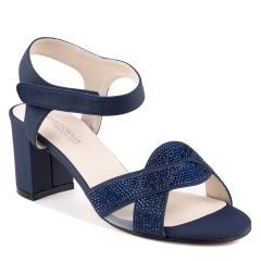 Cam Navy Shimmer Open Toe Womens Sandals - Shoes from Touch Ups | Benjamin Walk