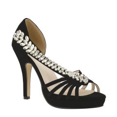 Delaney Black Womens Open Toe Evening|Prom Platform|Sandal -  Shoes from Touch Ups by Benjamin Walk