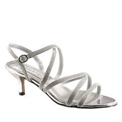Emery Silver Glitter Open Toe Womens Prom Sandals - Shoes from Touch Ups by Benjamin Walk