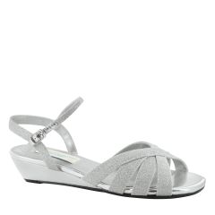 Emma Silver Glitter Open Toe Womens Prom Sandals - Shoes from Dyeables by Benjamin Walk