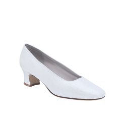 Grace White Luxe Closed Toe Womens Bridal Pumps - Shoes from Dyeables by Dyeables