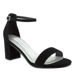January Black Suede Open Toe Womens Evening Sandals - Shoes from Dyeables by Benjamin Walk