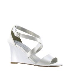 Jenna White Satin Open Toe Womens Bridal Sandals - Shoes from Touch Ups by Benjamin Walk