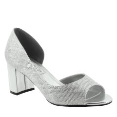 Joy Silver Glitter Peeptoe Womens Prom Pumps - Shoes from Touch Ups by Benjamin Walk