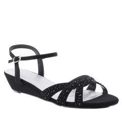 Lena Black Lamy Open Toe Womens Evening Sandals - Shoes from Touch Ups by Benjamin Walk