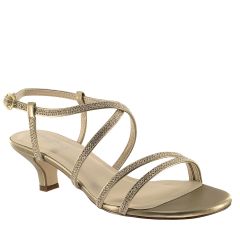 Maisie Champagne Shimmer Open Toe Womens Evening / Prom Sandals - Shoes from Touch Ups by Benjamin Walk