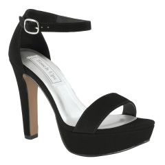 Mary Black Imitation Suede Open Toe Womens Evening Sandals - Shoes from Touch Ups by Benjamin Walk