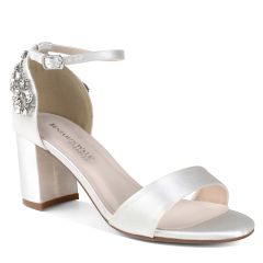 Olivia White Satin Open Toe Womens Sandals - Shoes from Dyeables | Benjamin Walk