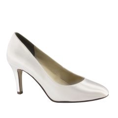 Sandra White Satin Closed Toe Womens Bridal Pumps - Shoes from Touch Ups by Benjamin Walk