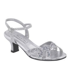 Scout Silver Glitter Open Toe Children's Prom Sandals - Shoes from Touch Ups by Benjamin Walk