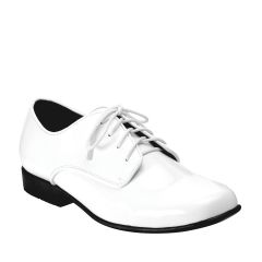 Zac White Patent Closed toe Boys Pumps - Shoes from Dr. Tuxedo by Benjamin Walk