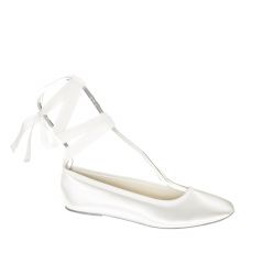 Beth White Satin Closed toe Womens Bridal Pumps - Shoes from Touch Ups by Benjamin Walk