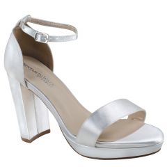 Mia White Satin Open Toe Womens Sandals - Shoes from Dyeables | Benjamin Walk