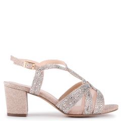 Nadia Champagne Shimmer Open Toe Womens Sandals - Shoes from Paradox London | Benjamin Walk