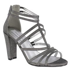 Rhyan Pewter Glitter Open Toe Womens Evening / Prom Sandals - Shoes from Touch Ups by Benjamin Walk