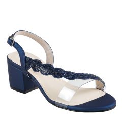 Ruby Navy Metallic Open Toe Womens Sandals - Shoes from Touch Ups | Benjamin Walk