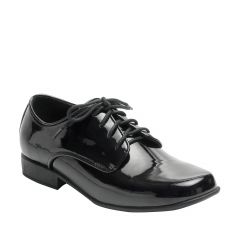 Zac Black Patent Closed toe Boys Evening Pumps - Shoes from Dr. Tuxedo by Benjamin Walk